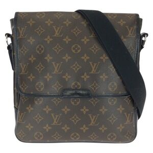 LOUIS VUITTON Louis Vuitton Monogram Macassar Bass MM Brown Dark Silver Hardw...